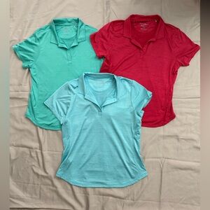 Tommy Bahama Island Zone Del Ray Polo Golf Top Shirt Women's M (bundle of 3)